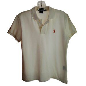 Ralph Lauren Golf Women’s White Polo S Classic Fit Stretch Logo Shirt
